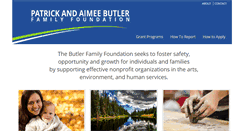Desktop Screenshot of butlerfamilyfoundation.org